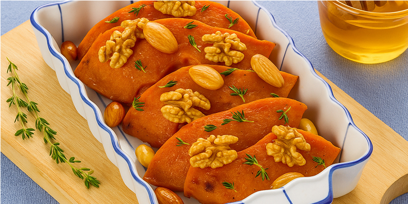 Веганская тыква с орехами