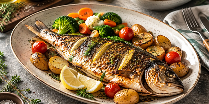 Рыба с овощами